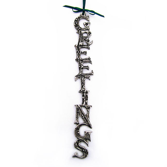 "Greetings" Word Small Wall Hanging