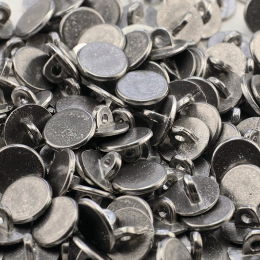 100  5/8" Pewter Buttons