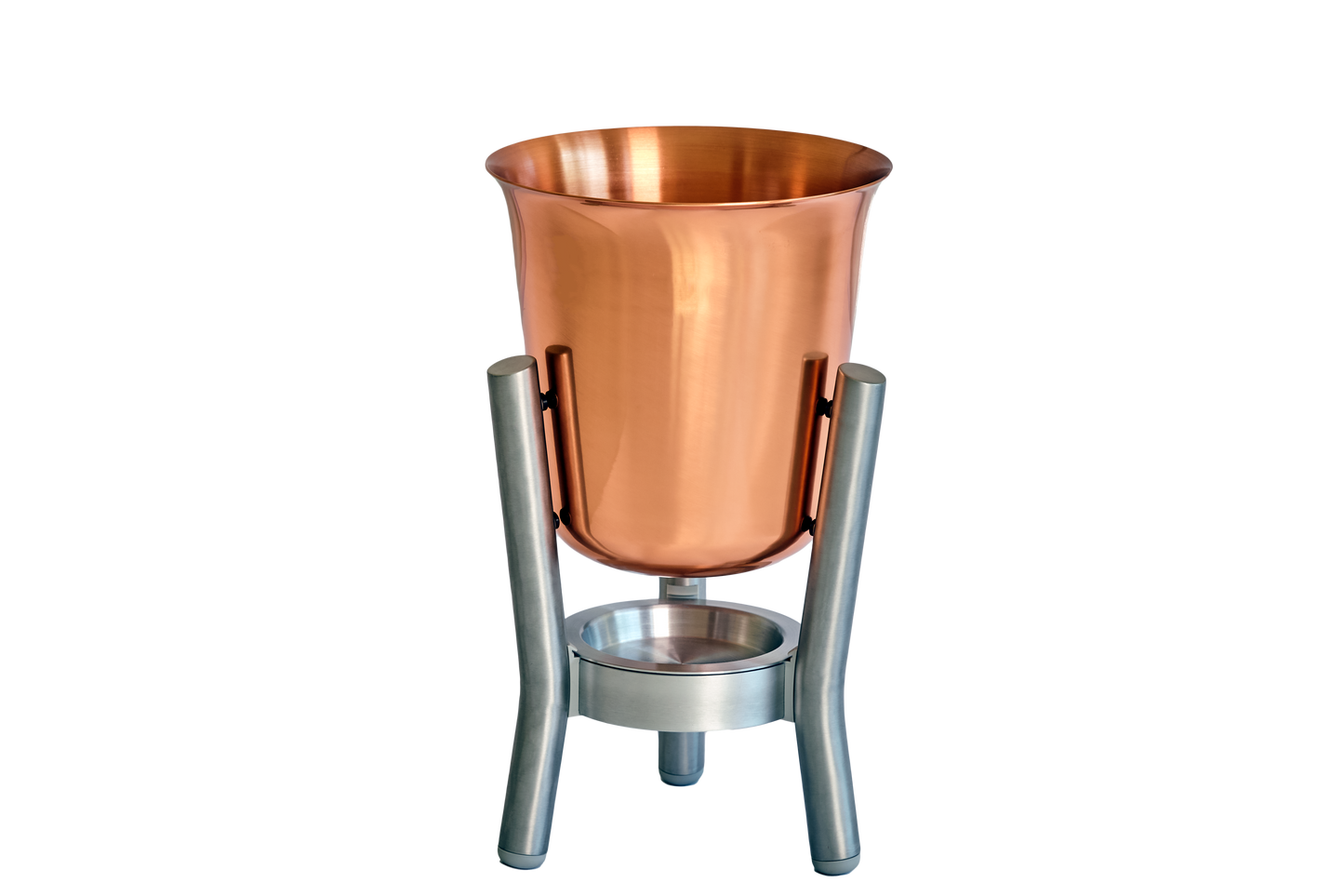 100% Copper Champagne Cooler with Stainless Steel Stand None