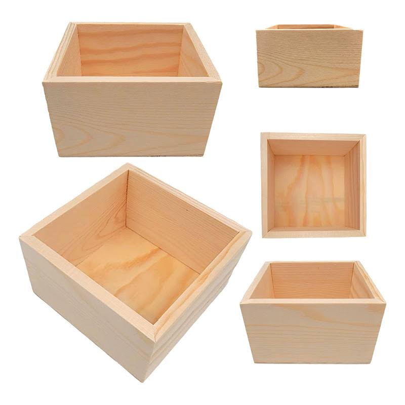 10 Piece Storage DIY wood unfinished Ideal for decoration, party supplies, Storage, school and more